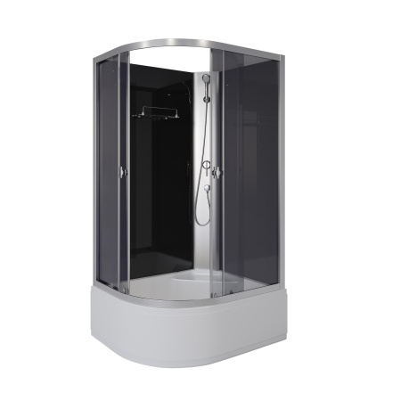 Душевая кабина Niagara Eco E110/80/40R/TN/BK (110х80х195) высокий поддон(40см),стекло черное,4 места