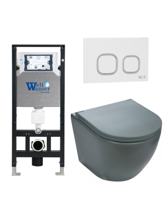 Комплект инсталляции с унитазом Weltwasser AMBERG 506 + MERZBACH 041 MT-GR + AMBERG RD-WT