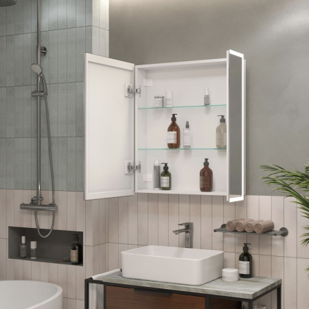 Зеркало-шкаф Reflexion Cube LED 700х800 RF2212CB