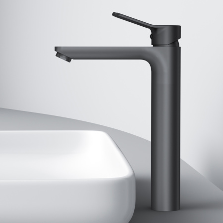 F85A92022 X-Joy, Смеситель для умывальника AM.PM высокий, черный.