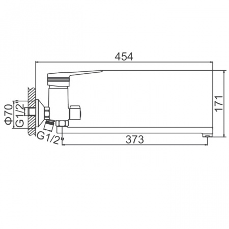 Смеситель для ванны Ledeme H56 L2256