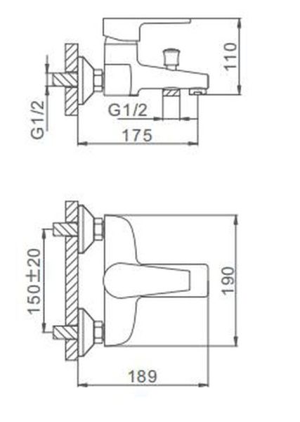 Смеситель для ванны Frap F3030-4