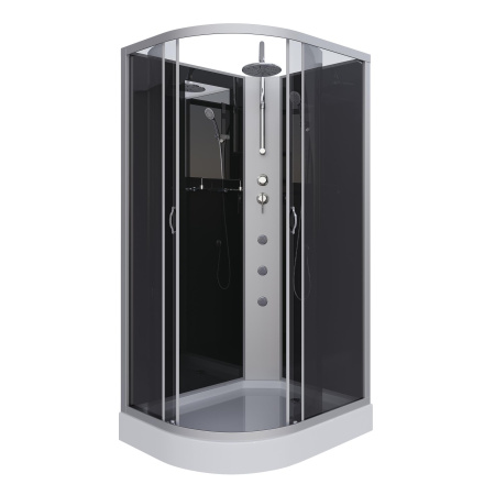 Душевая кабина Niagara Classic NG-3512-14RBKTG (120х80х210) низкий поддон(13см),стекло тонированное,3 места