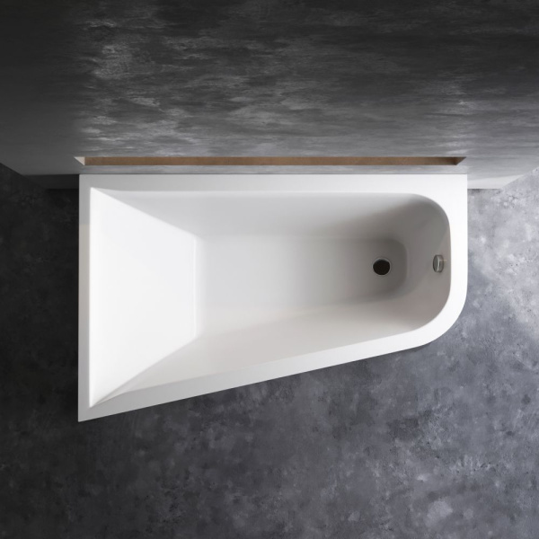 W72A-160L100W-A2 Ванна акриловая AM.PM spirit  ассиметричная 160x100, без слива/перелива, левосторонняя