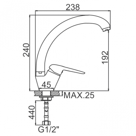 Смеситель для мойки Ledeme H48 L5948