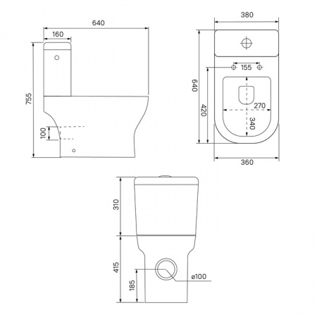 Унитаз-компакт IDDIS Drum DRU2DSEi24 безободковый