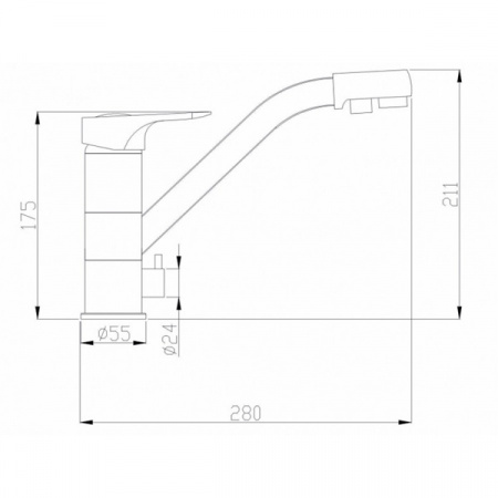 Смеситель для мойки ZorG Steel Hammer SH 321 черный + бронза