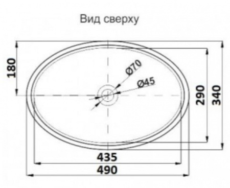 Раковина накладная CeramaLux 433SS