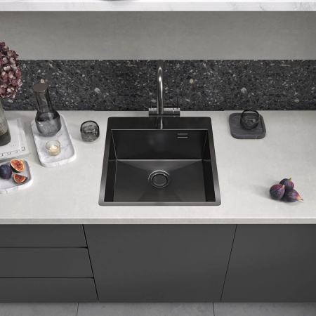 Кухонная мойка Reflexion Iseo RX2246BL оружейная сталь