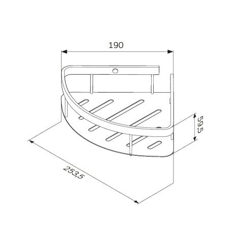Полка для душа AM.PM Sense L A7454100 угловая