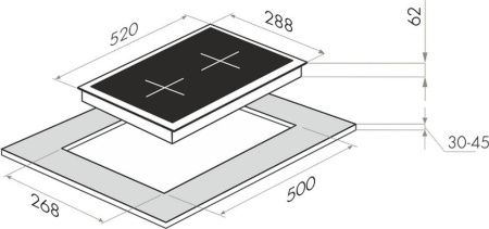 Индукционная варочная панель Maunfeld EVSI292BK