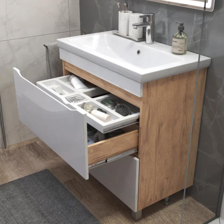 Тумба под раковину напольная VIGO Grani 203 дуб золотой, 80 см