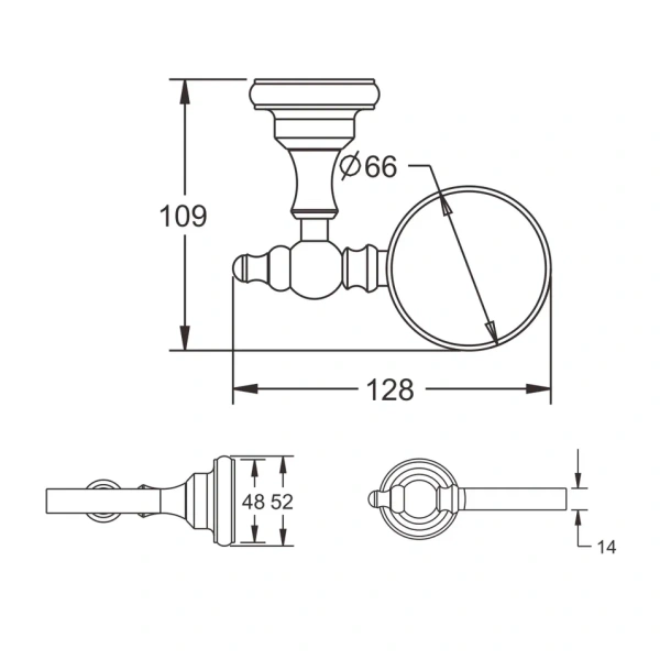 Мыльница Rose RG1103Q, бронза