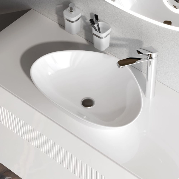 M8FWCC50600WG Func Раковина накладная AM.PM ассиметричная 60 см, цвет белый глянец