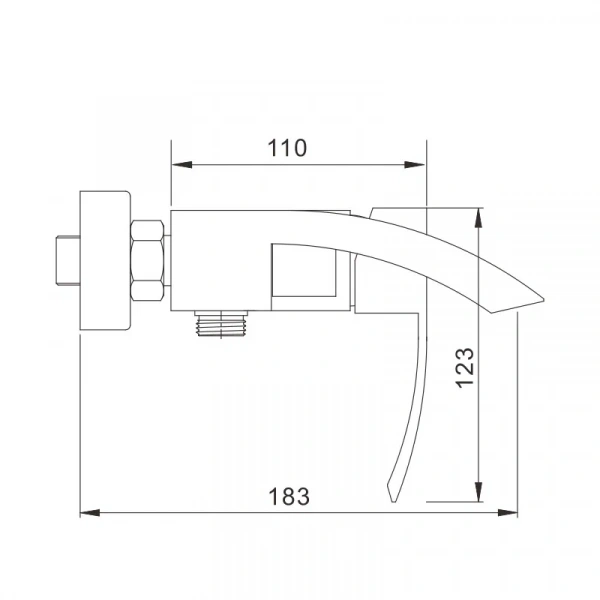 Смеситель для ванны Rose R1502F