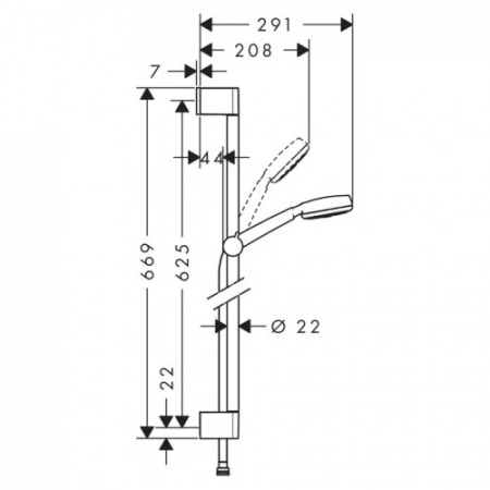 Душевой гарнитур Hansgrohe Crometta 100 [26652400]