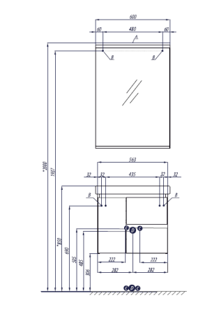 Зеркало AQUATON Рене 60 1A222302NR010