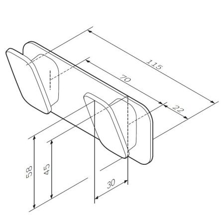 Двойной крючок для полотенец AM.PM Inspire 2.0 A50A35600