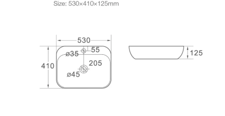 Раковина SantiLine SL-1024 53х41 белая