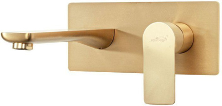 Смеситель встраиваемый для раковины Hansberge H699 Золото матовый