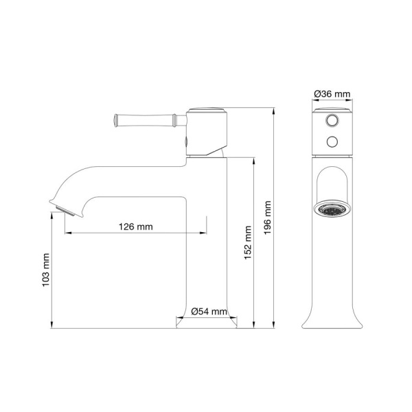 Смеситель для раковины WONZON & WOGHAND, Хром (WW-88018073-CR)