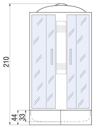 Душевая кабина River NARA 120/80/44 R MT 1200х800х2100мм