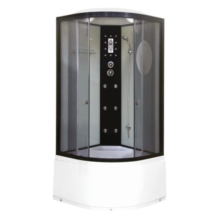 Душевая кабина Niagara Ultra NG-1908-01 (90х90х220) высокий поддон(48см),черный,стекло тонированное,4 места