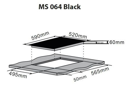 Индукционная варочная панель ZorG Technology MS 064 black