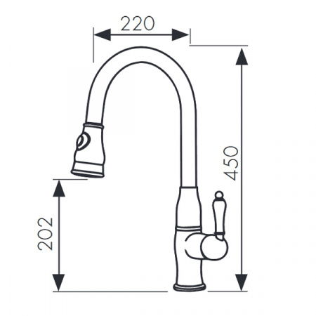 Смеситель для мойки Kaiser Vincent Sensor 31366-1 Bronze