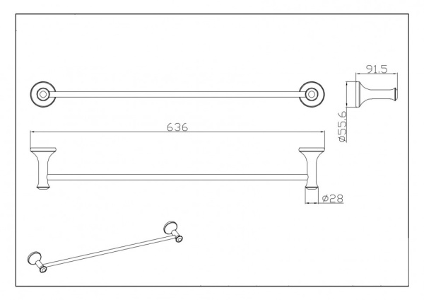 Полотенцедержатель CeramaLux Valencia 88508G