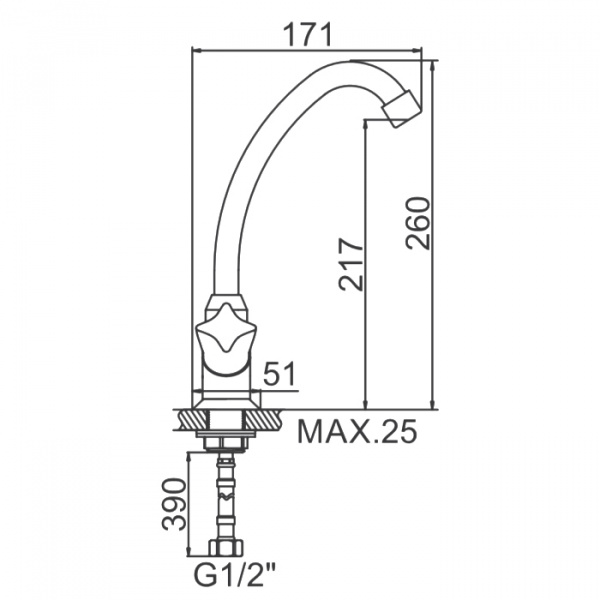 Смеситель для мойки Ledeme H87 L4187-2