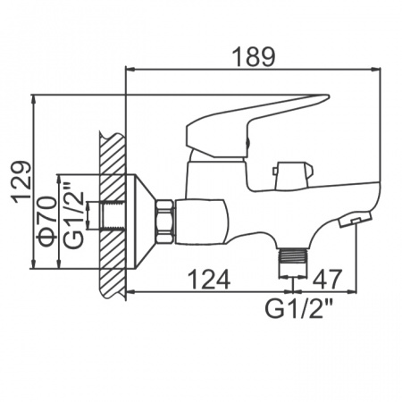 Смеситель для ванны Ledeme H51 L3251