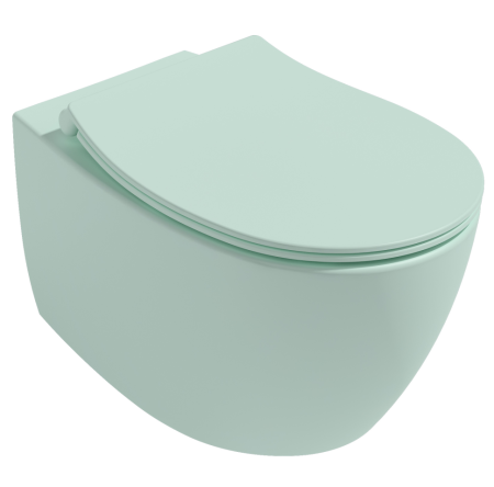 Унитаз ISVEA Sentimenti Neo подвесной 363*510*400 мятно-зеленый матовый 10AR02010SV-2T