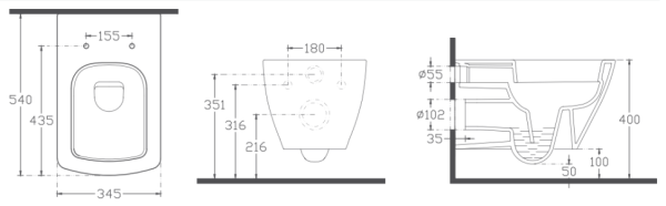 Унитаз подвесной безободковый ISVEA Purita 10PL02008SV белый 10PL02008SV