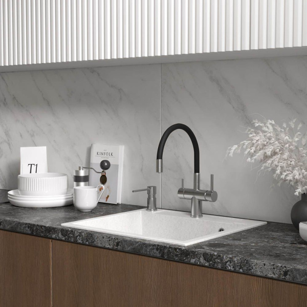 Кухонная мойка Reflexion Cubi RX1555TN, олово