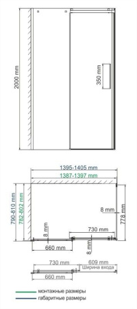 Душевой уголок WasserKRAFT Alme 15R35