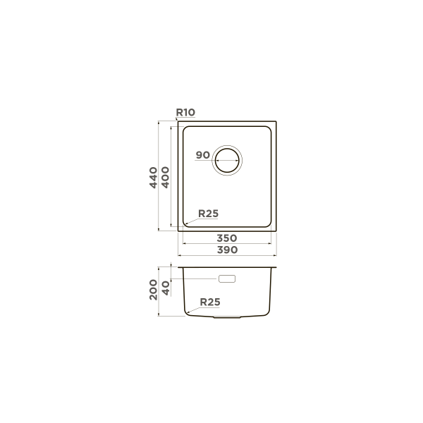 Кухонная мойка Omoikiri Tadzava 39-U/I-LG нерж. сталь/светлое золото 4993262