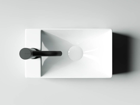 Умывальник подвесной прямоугольный Ceramicanova Element 375*215*100мм, Белый, CN5008