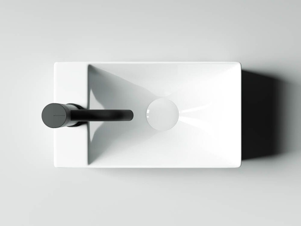 Умывальник подвесной прямоугольный Ceramicanova Element 375*215*100мм, Белый, CN5008