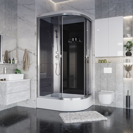 Душевая кабина Niagara Eco E120/80/26L/TN (120х80х215) средний поддон(26см),стекло тонированное,4 места