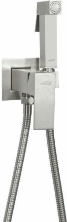 Смеситель встраиваемый с гигиеническим душем Hansberge H3077 Никель
