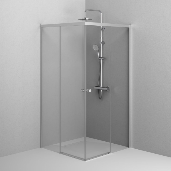 W94G-403-100100-MT1K X-joy Душевое ограждение AM.PM квадратное,раздвиж.двери 100x100 хром мат.