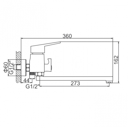 Смеситель для ванны Ledeme H59 L2259