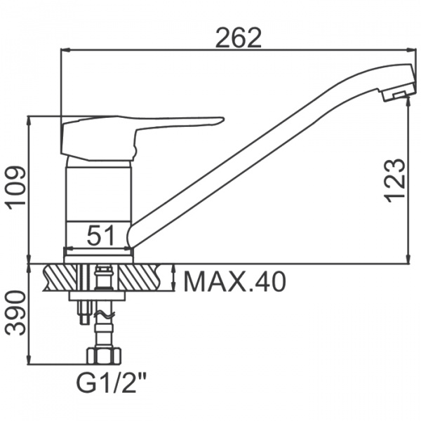 Смеситель для мойки Ledeme H04A L4904A