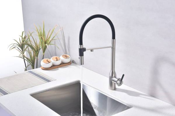 Смеситель для кухни Paulmark MAGNETO ONE Ma213188-BS, брашированная сталь