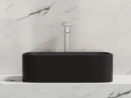 Умывальник чаша накладная прямоугольная Ceramicanova Element 505*380*150мм, черный матовый, CN6052MB