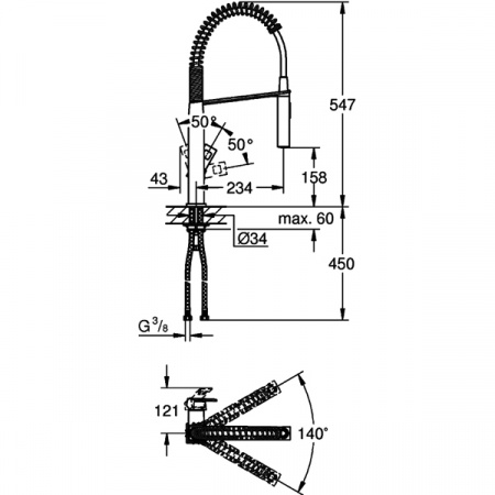 Смеситель для мойки Grohe Eurocube 31395000