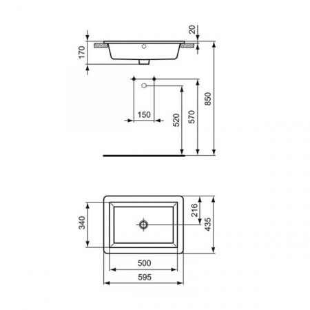 Умывальник Ideal Standard Strada K078001 59.5x43.5 см