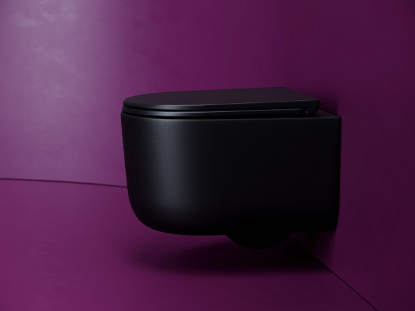 Подвесной унитаз Ulma безободковый, смыв торнадо CERAMICANOVA CN4006TMB