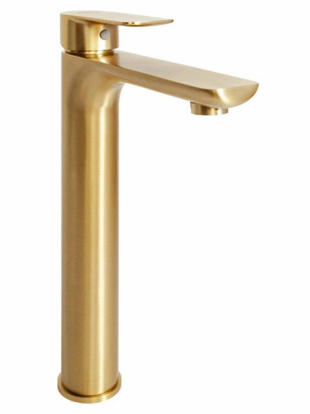 Cмеситель для раковины Высокий Hansberge H2099 Золото матовый